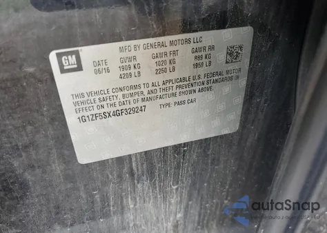 2016 Chevrolet Malibu Lt from USA, damaged, VIN 1G1ZF5SX4GF329247